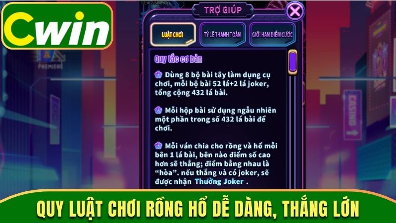 Quy luật chơi Rồng Hổ dễ dàng, thắng lớn