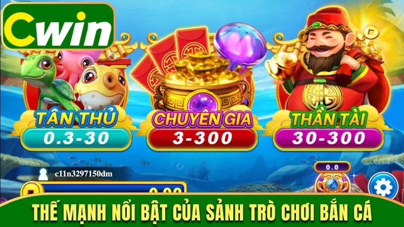 Thế mạnh nổi bật của sảnh trò chơi bắn cá 