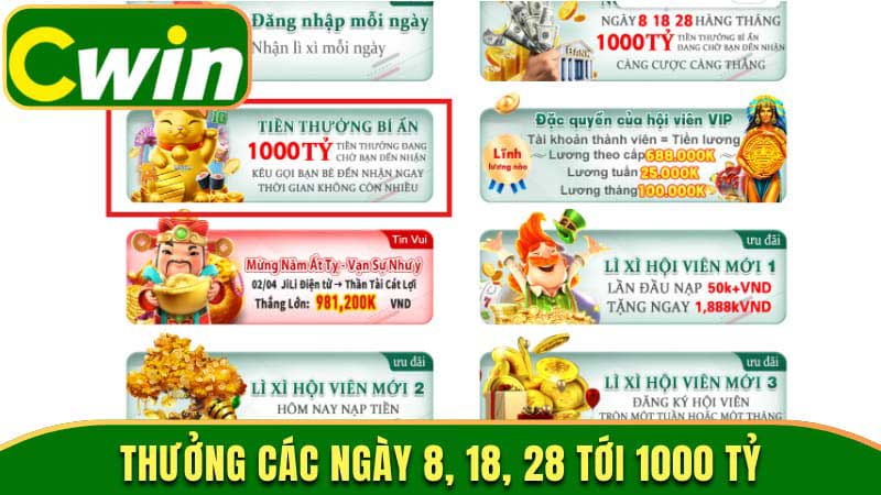 Khuyến Mãi Cwin05 - Các Ưu Đãi Đặc Biệt Nhất Định Tham Gia