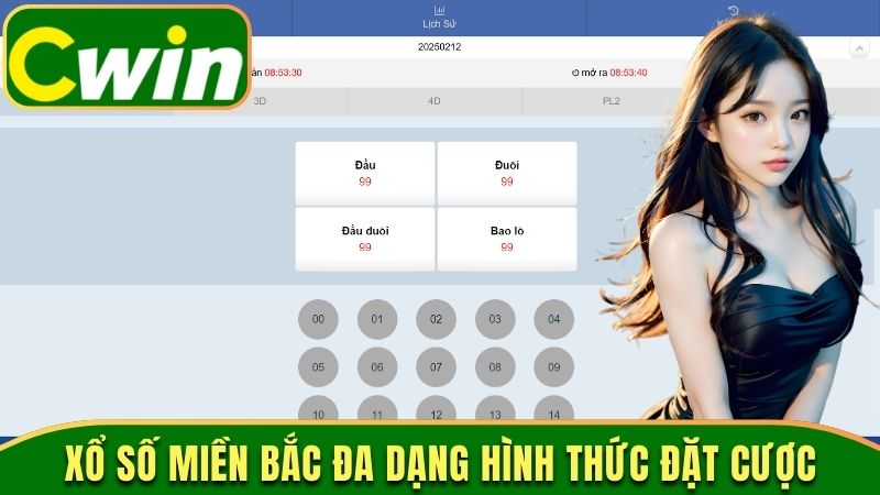 Xổ số miền Bắc đa dạng hình thức đặt cược tại Cwin05